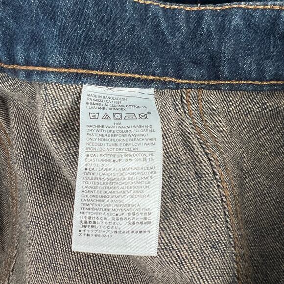 Banana Republic Flared Dark Wash Denim Maxi Skirt Size 18 - Picture 5 of 6